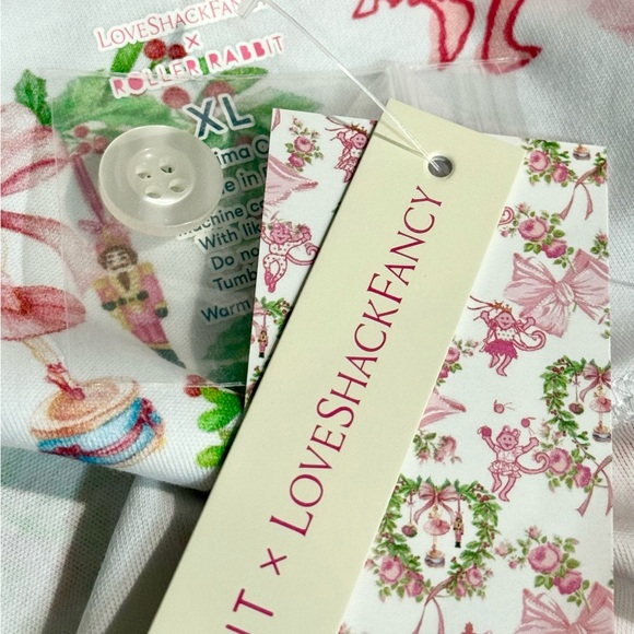 Roller Rabbit x LoveShackFancy Merry Monkey Beaux Polo Pajamas Set XL RARE NWT - Picture 9 of 10